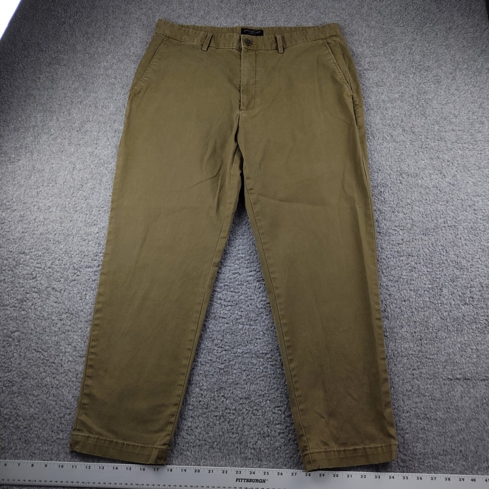 Banana Republic Chino Pants Mens 36x28 Athletic Fit Olive Brown